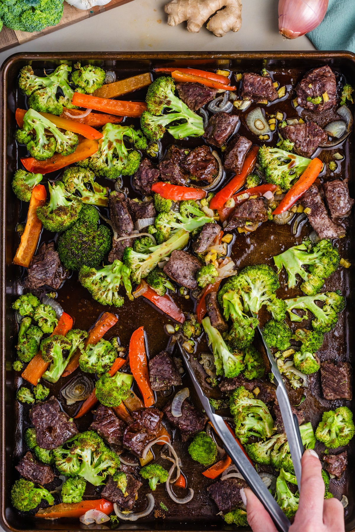 Sheet Pan Beef and Broccoli Stir Fry **EXCLUSIVE**