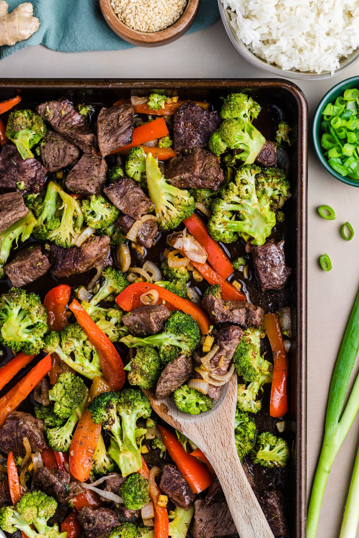 Sheet Pan Beef and Broccoli Stir Fry **EXCLUSIVE**